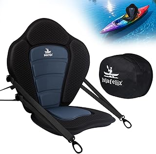 Kayak Seat with Back Support Universal, Folding Paddle Board Seat for Inflatable Kayak, Canoe, SUP, Fishing Boat