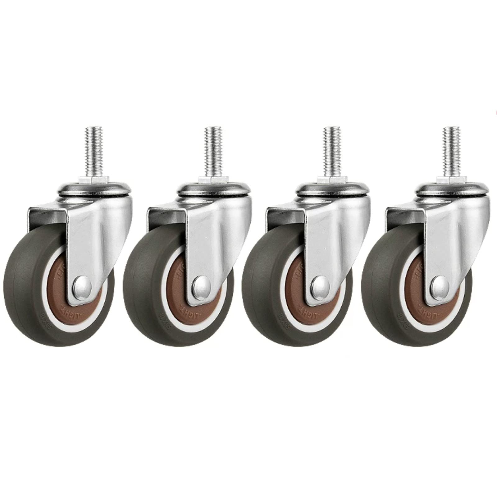 Zguouzantye Universal 4 Heavy Duty Caster Wheels For Trolley 50Mm