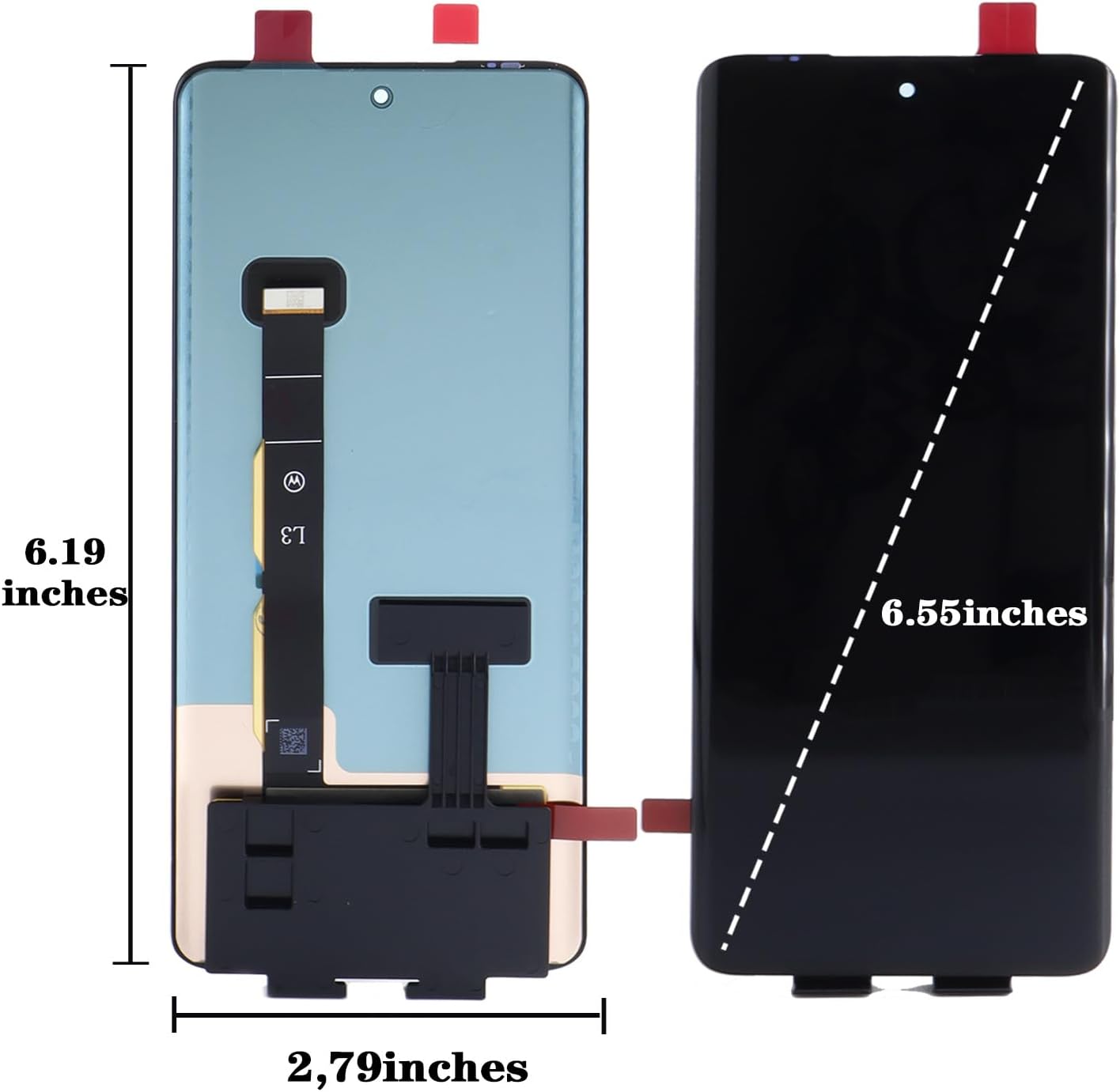for Motorola Moto Edge 40 Screen Replacement Kit Edge 40 Neo/Edge 2023 XT2307-1 XT2303 XT2307 LCD Display Screen Touch Digitizer Assembly Display Replacement Edge 2023 6.55“