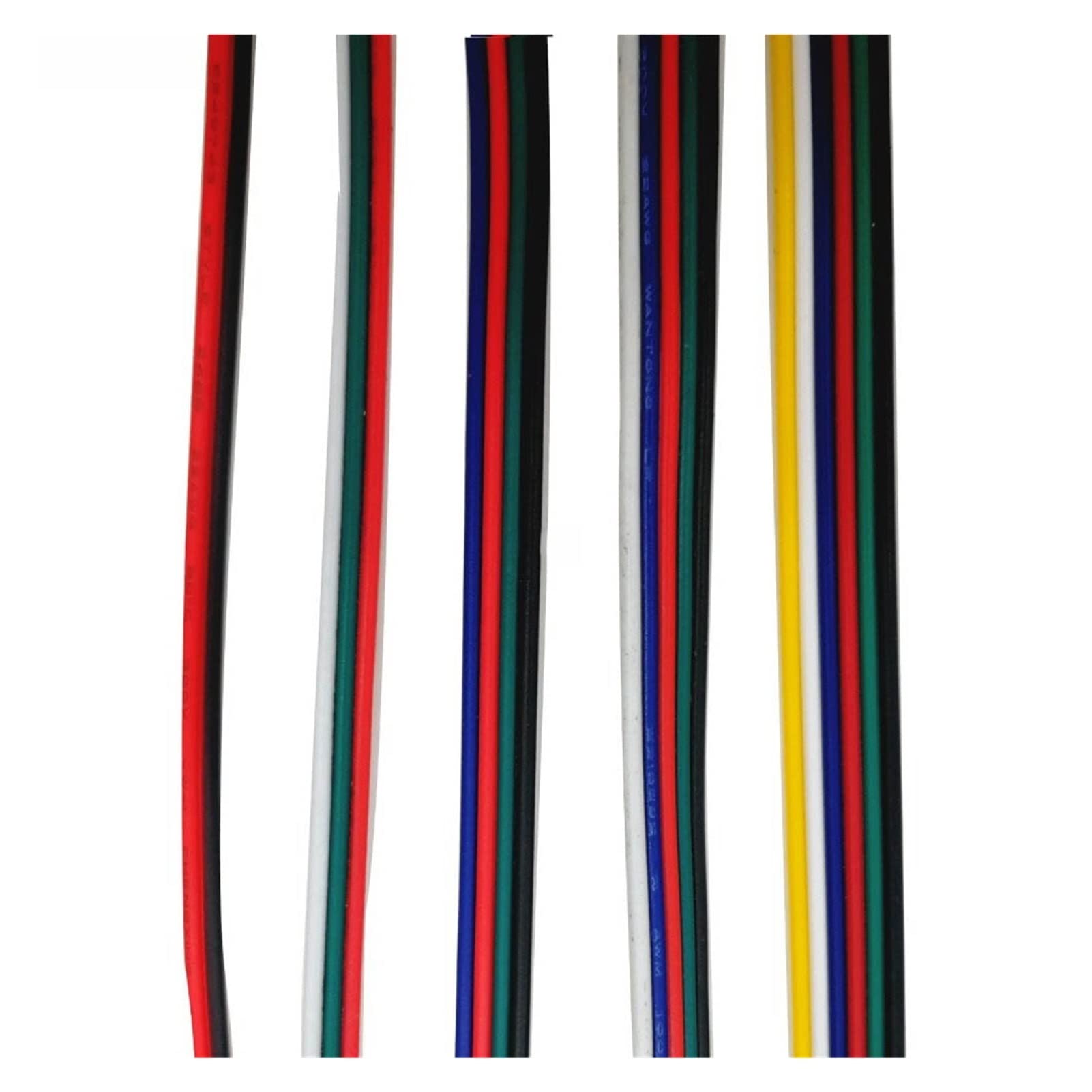 ACICS 2 PIN 3 PIN 4 PIN 5 PIN 6 PIN Cavo di prolunga 2 PIN 2 2AWG. Connettore compatibile con WS2812 WS2811 RGB RGBW RGB CCT 5050 3528 Striscia (Size : 50m, Color : 4pin)