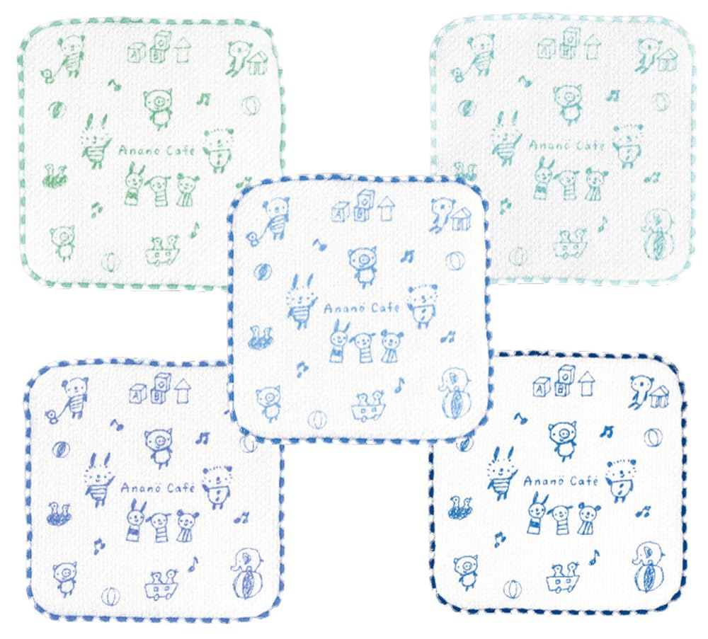 Monsueil 55197 Anano Cafe AC. Baby Wipes, Set of 5, Blue