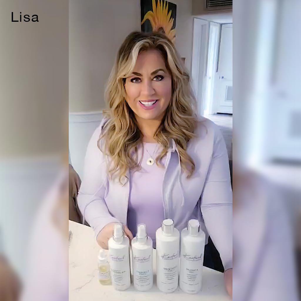 KERFECT Hair Repair for Dry Damaged Hair – Keratin Hair Treatment with Deep Leave-In Conditioner for Straight Wavy or Curly Hair – Proven 4-Step System Gives You Soft Shiny Frizz-Fre Manageable Hair