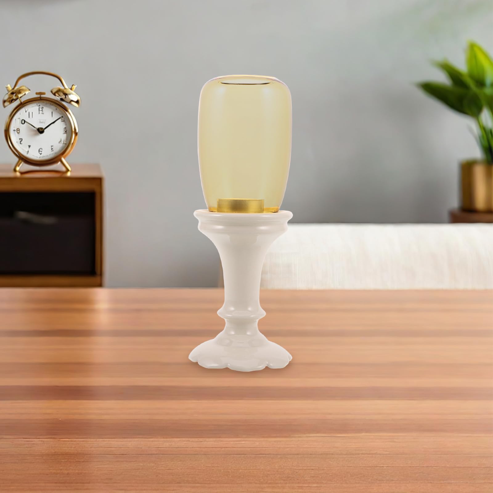 Portavelas de Vidrio Antiviento para Velas de Té Decorativo