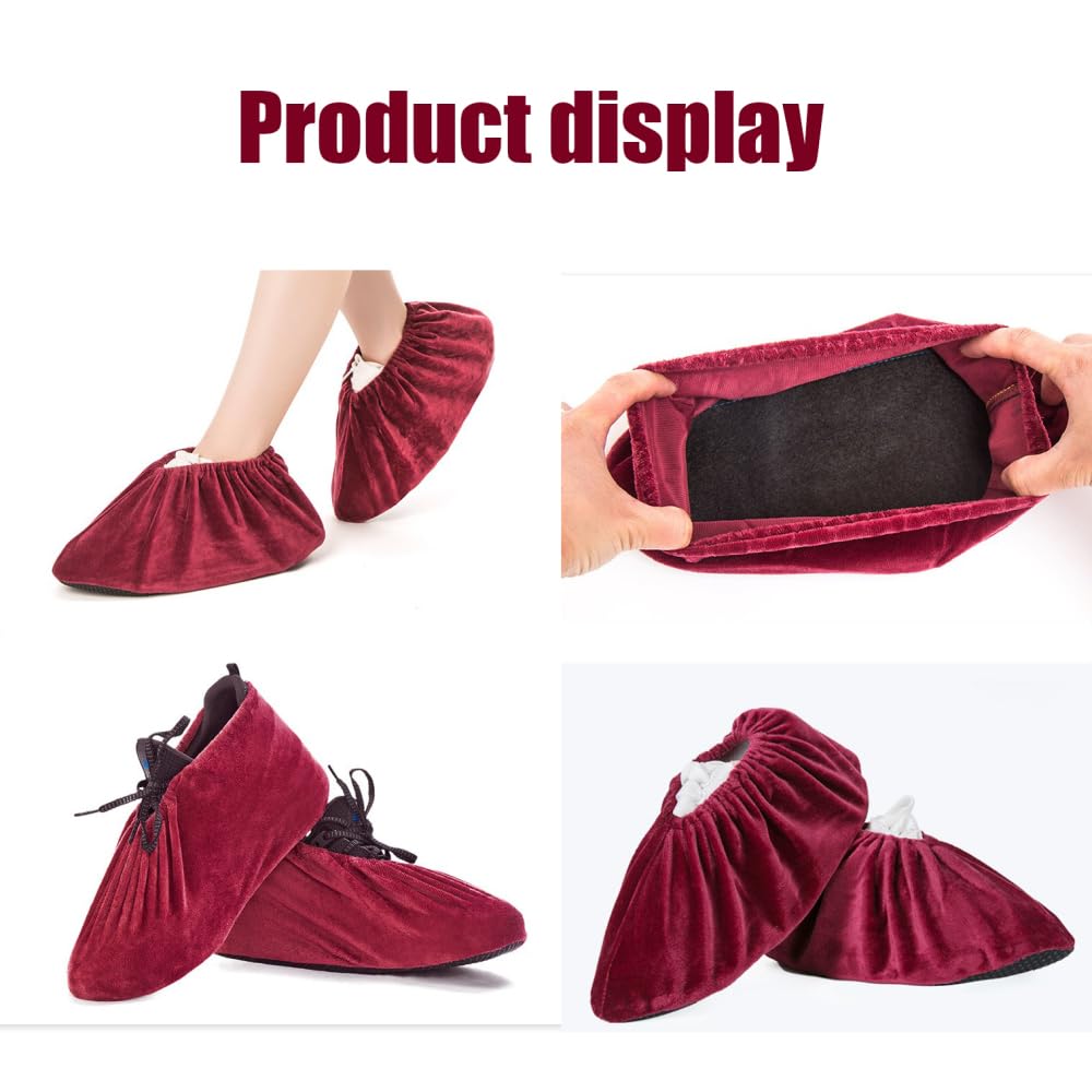 3 Paia Copriscarpe In Flanella | Lavabili, Riutilizzabili E Impermeabili | Antiscivolo | Taglia Fino Al 45 - Foto 11