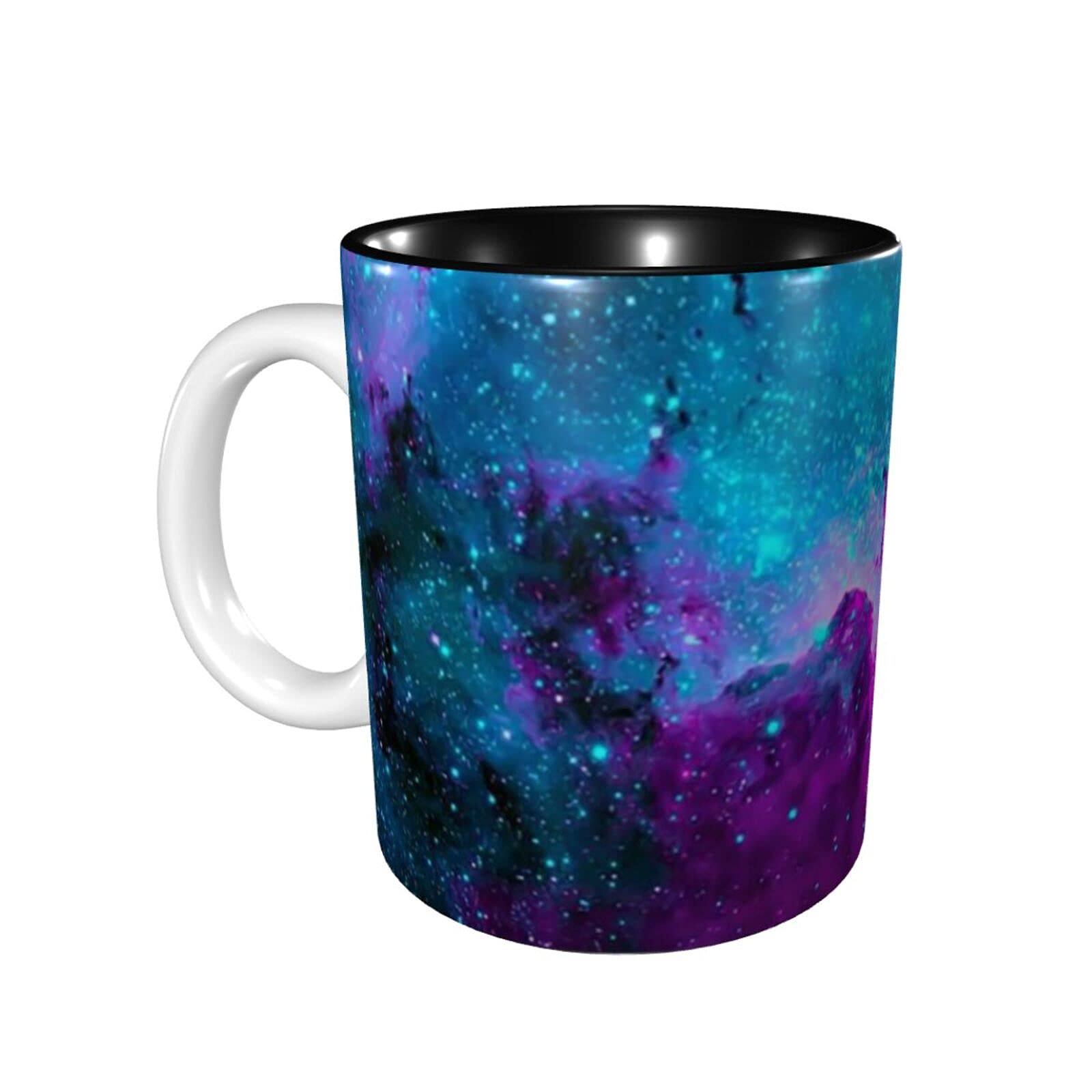 Blue Purple Nebula Coffee Mug Ceramic Tea Cup Microwave Safe 11 Oz Novelty Perfect Holiday Gift for Men Women