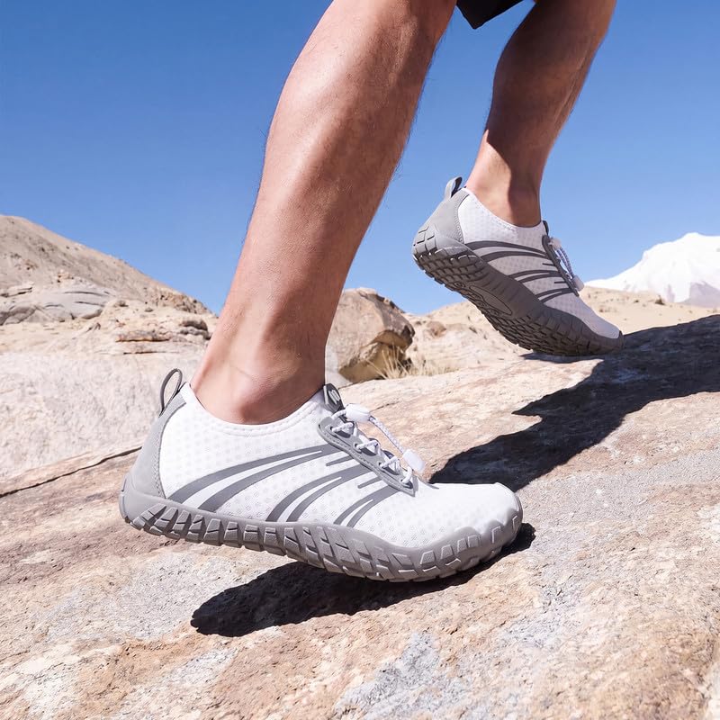 Image of Hike Barefoot Water Shoes for Women Men Footwear, Quick Dry Wide Toe Box Pro Beach Swim Athletic Sports Shoes, Non-Slip Lightweight Aqua Shoe for Pool Hiking Walking Kayaking Diving Surfing