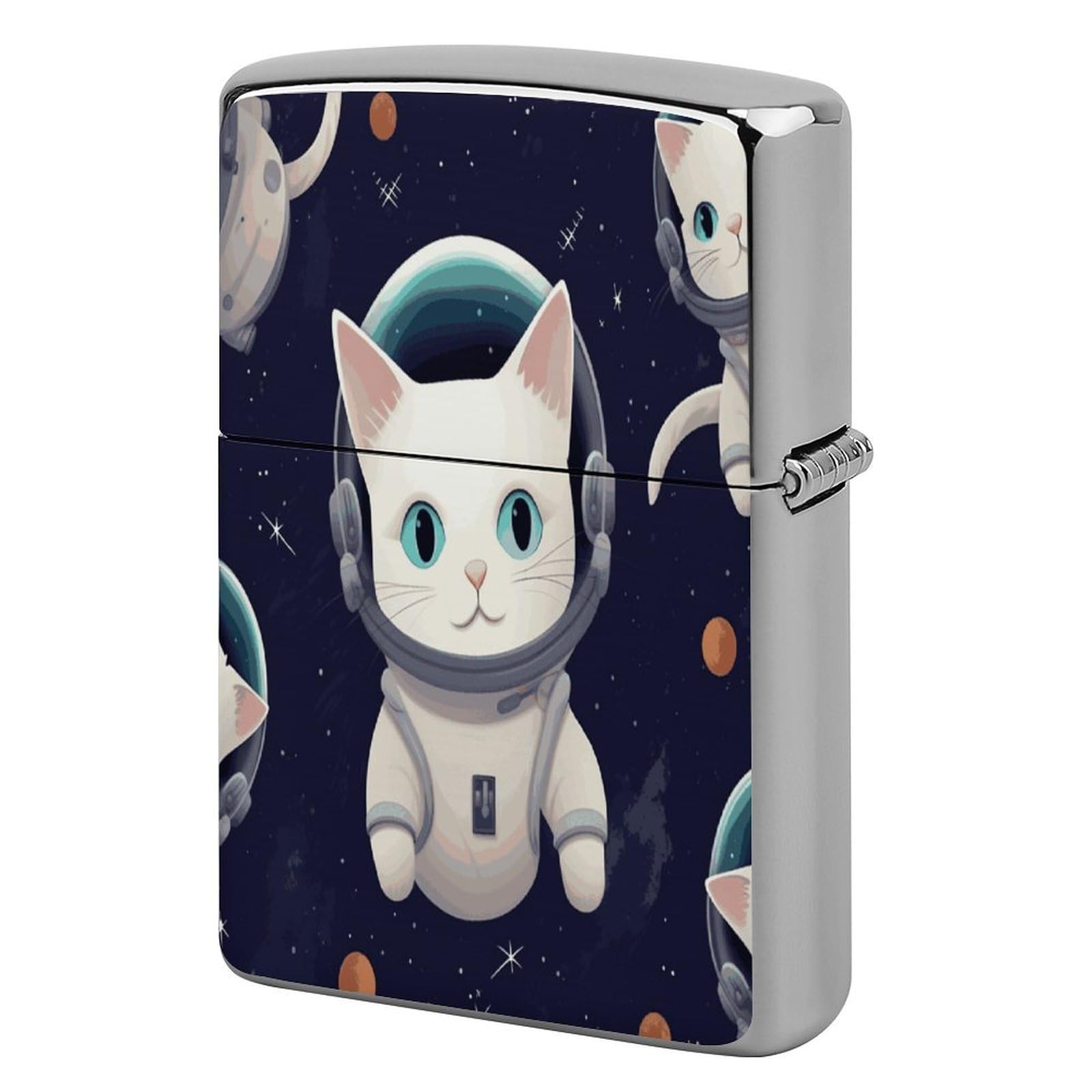 Fekiloot Style Fun Cat Astronaut Lighter Case Cover Lighter Holder