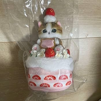 もふもふストア モフサンド 小物入れにもなるケーキのりにゃんこのぬいぐるみ 95831-121-