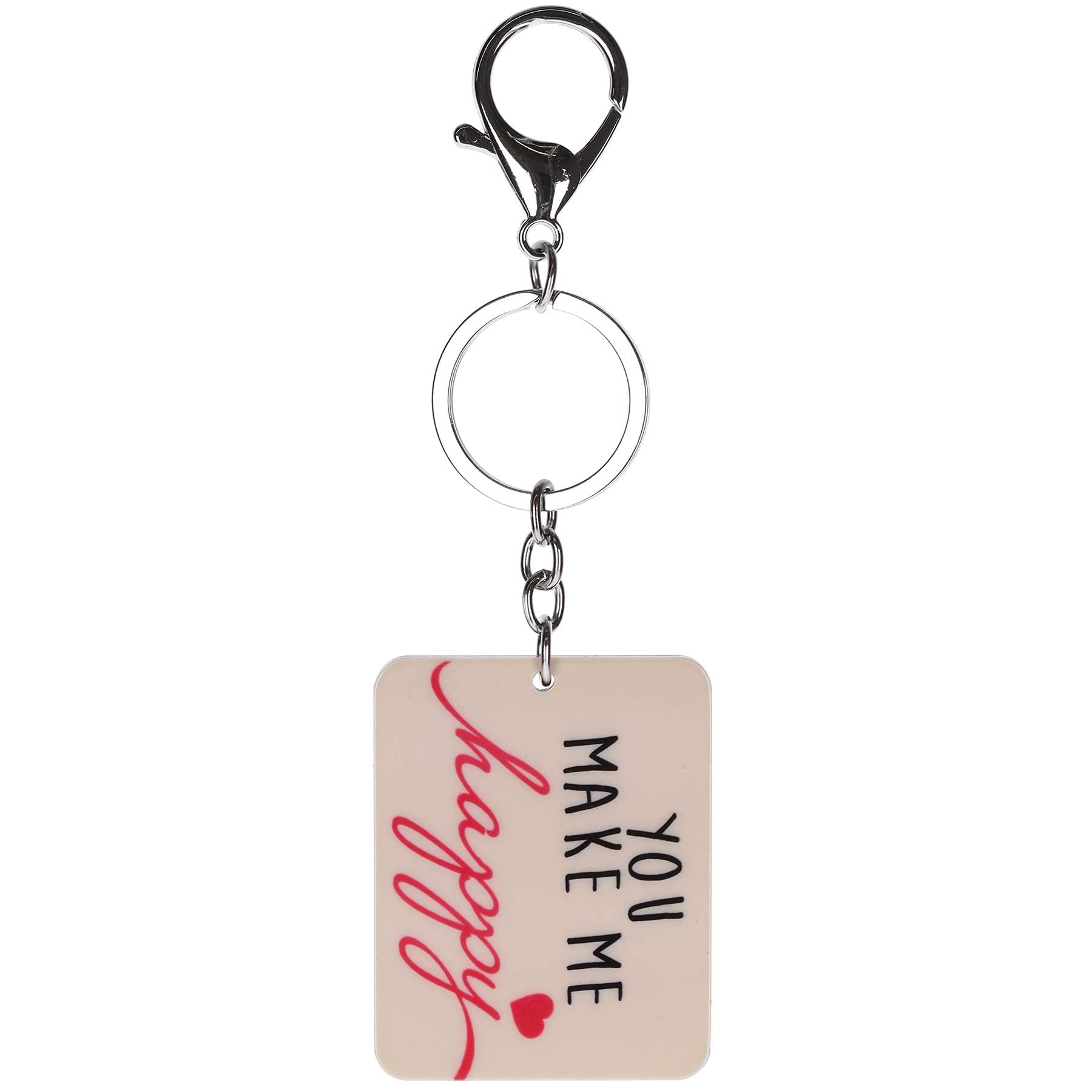 Stands Out, Supplying Outstanding Gifts You Make Me Happy Quote Novelty Keyring Bag Tag Charm