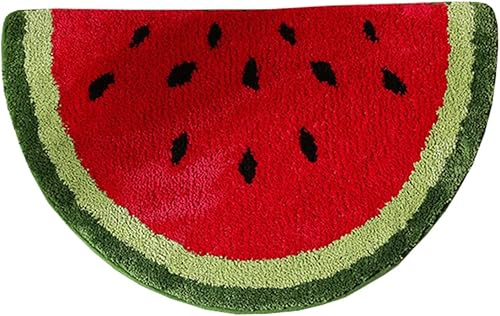 Abaodam Tapete de entrada con forma de círculo de frutas entrada sin cocina silla puerta entrada sin alfombra para patio decoración de interiores