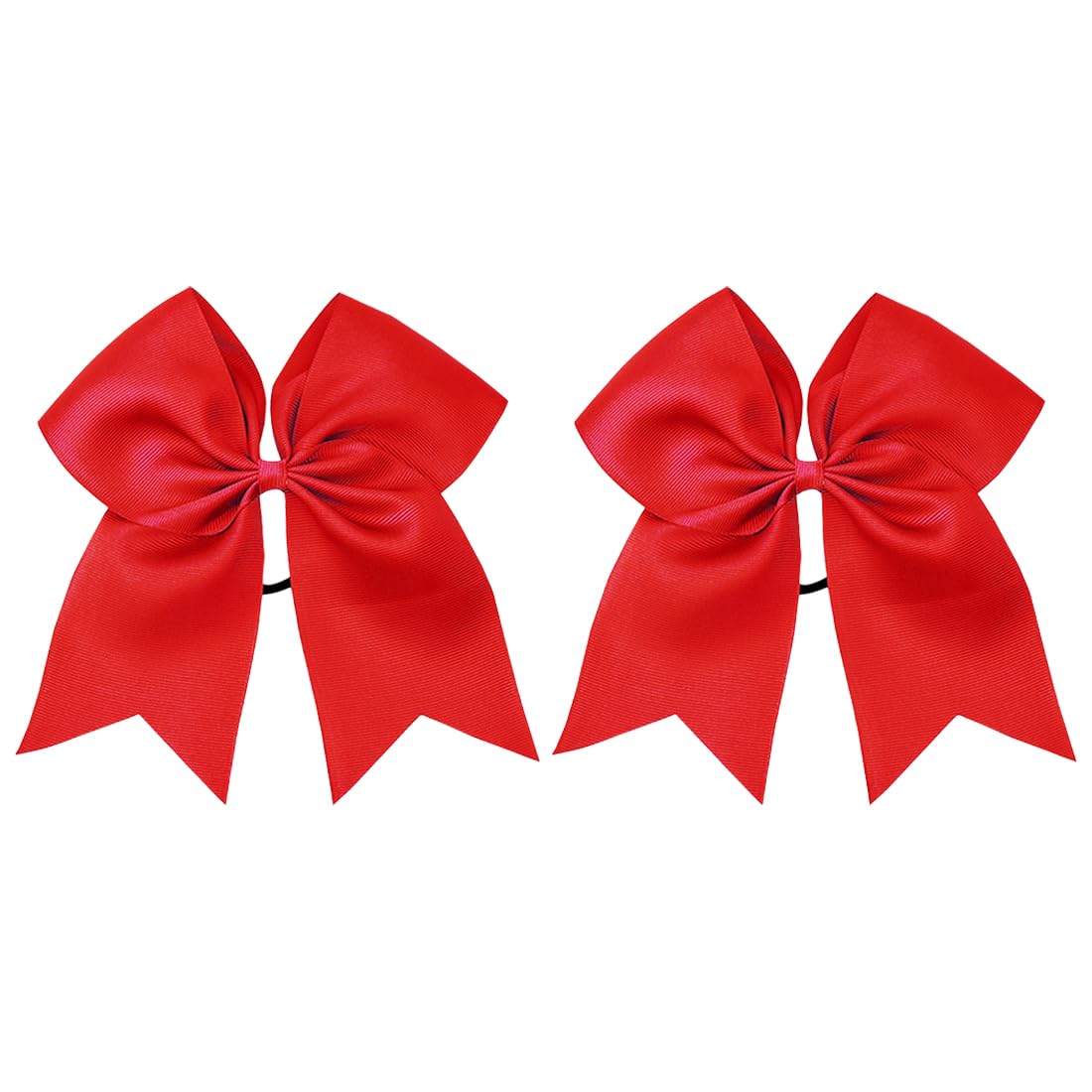 XKSOCT 2 Piezas Tocado para Señoras Lazo Rojo Grande Elástico Lazo para el Pelo Animadora Accesorios para el Pelo Niñas Fiesta de Navidad
