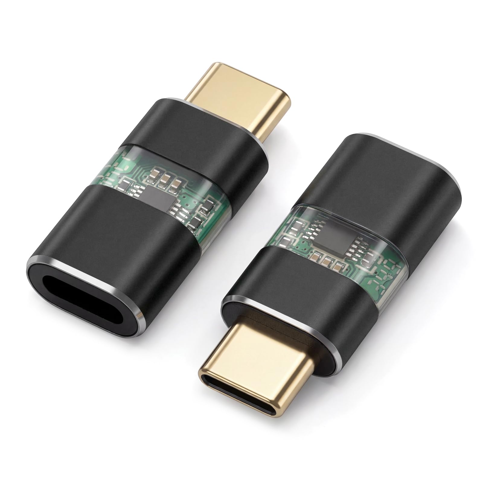 Adapter Lighting na wtyczkę USB-C (2 szt.), obsługuje ładowanie i synchronizację danych do iPhone 17/16/15, iPad Pro/Air, nie pasuje do audio/OTG (czarny)
