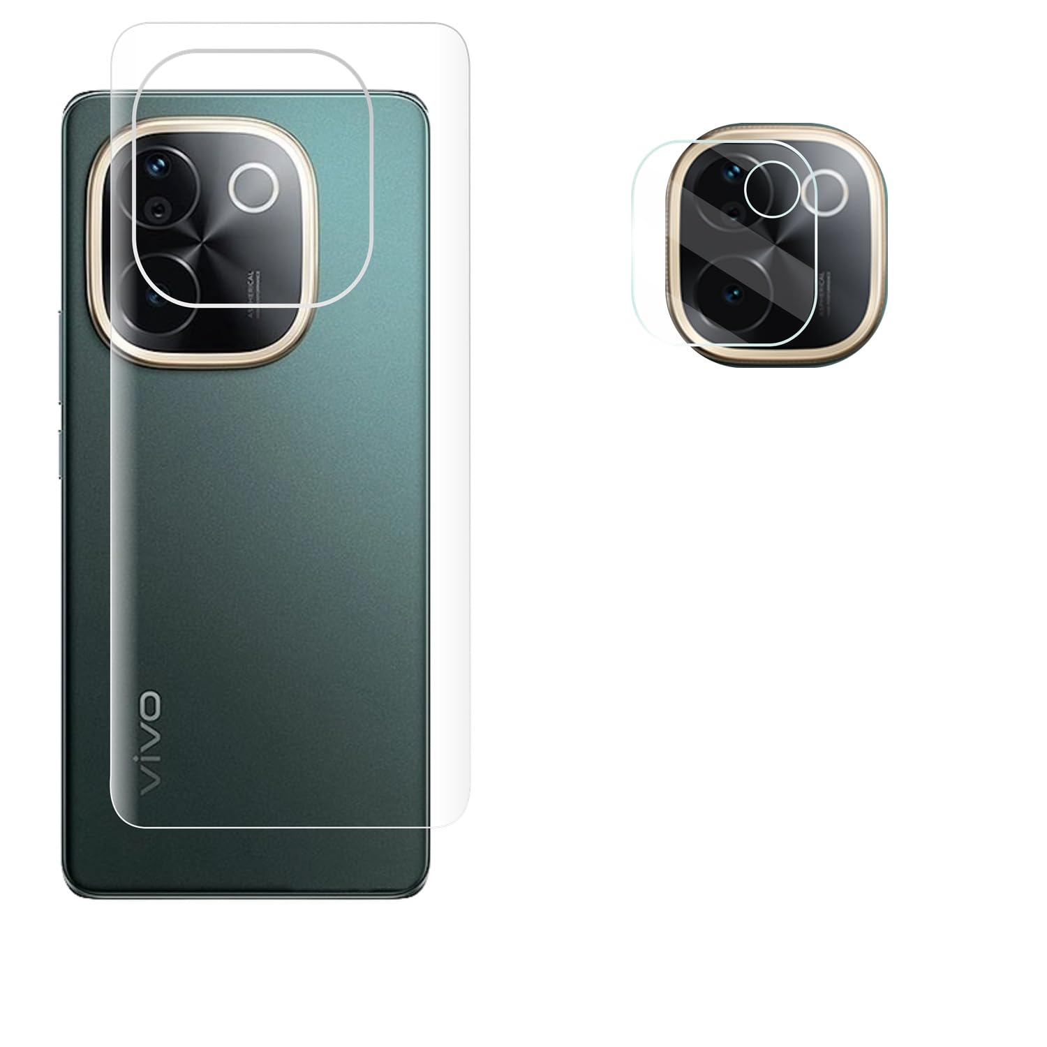 KTCOO 2in1 Combo Screen Protector for Vivo T3 Pro 5G Camera Lens Nano Glass + Anti Scratch TPU Back Guard - |Back + Camera Guard| (B0DGXZYX8H) Amazon Price History, Amazon Price Tracker