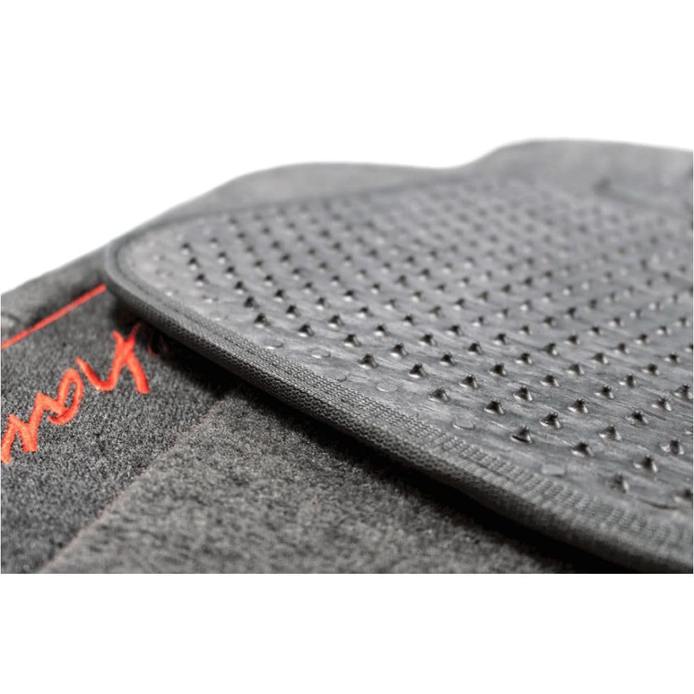 TIUBIDBA Firehawk Ebony Front Carpet Floor Mats Pair Left Right for Pontiac for Firebird 2000-2002 2pc 44000-FIREHAWK — view 4