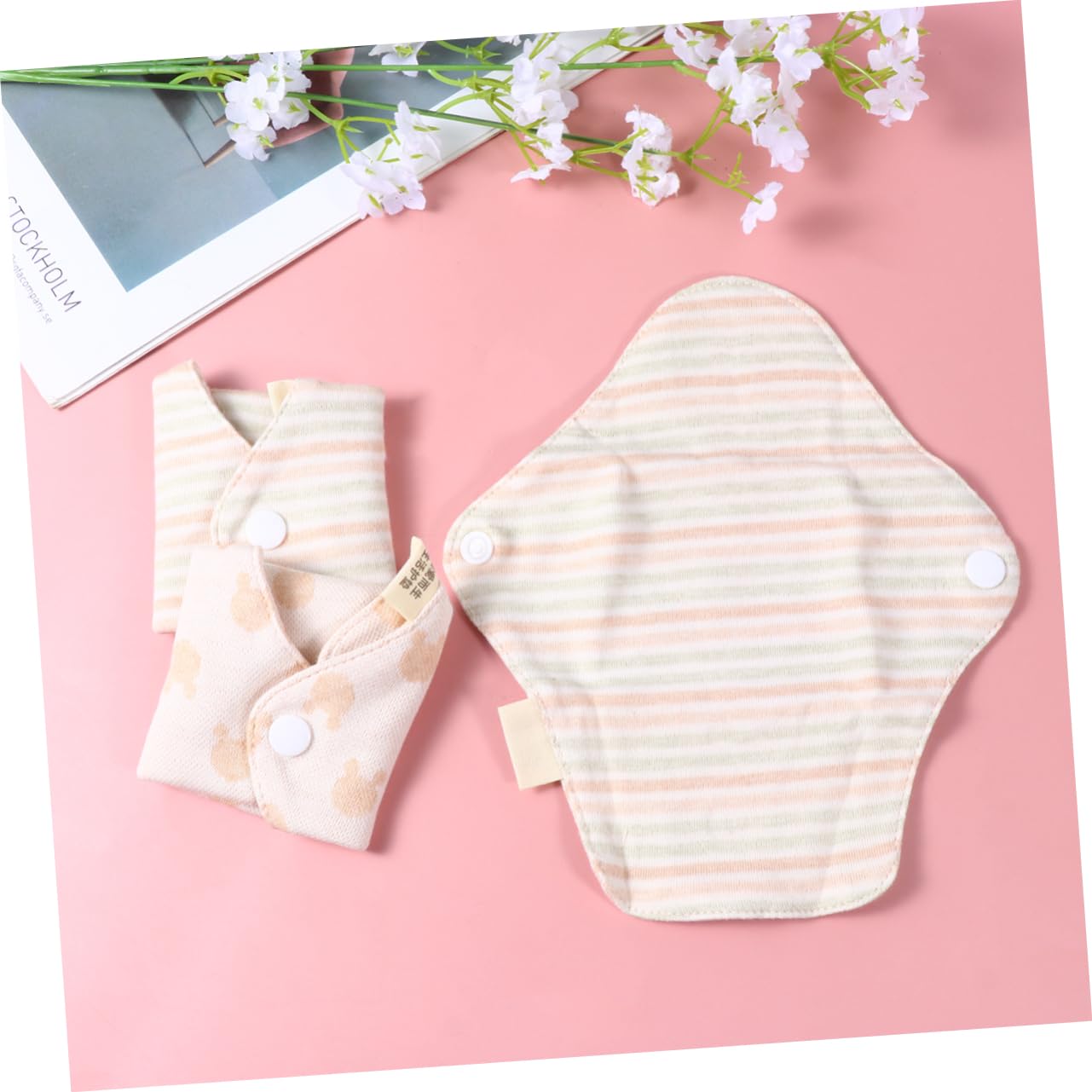 15 Piezas toallas sanitarias lavables Toalla sanitaria de algodón Compresa lavable para mujeres toalla higiénica portátil ropa interior para calzoncillos de algodón para mujer