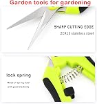 Pruning Shears Garden Tree Plant Branch Cutter Trimmer Shear Scissors Snip Clippers Tools for Gardening, 2 Pcs Non-Stick