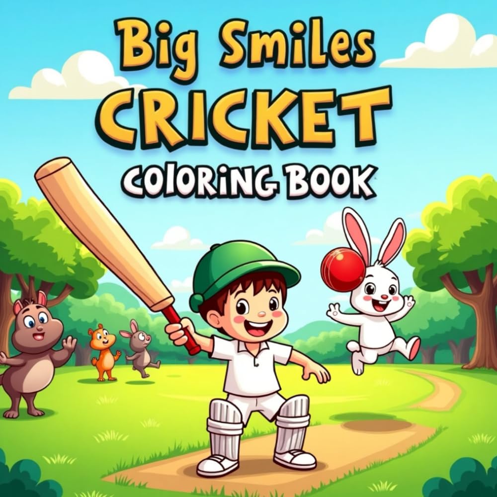 Big Smiles Cricket Coloring Book: A Happy and Fun Cricket Coloring Book for Toddlers and Preschoolers