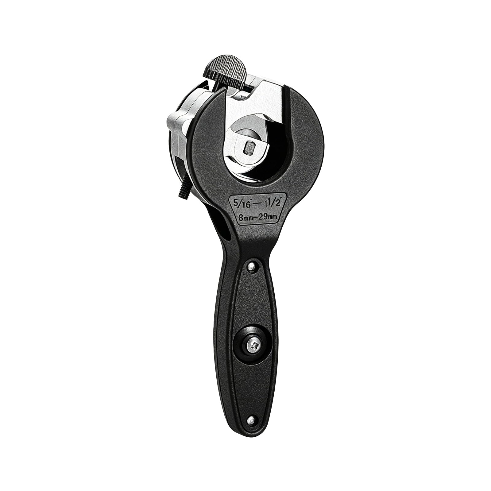 Ratchet Pipe Cutter – Heavy Duty Ratcheting Tubing Cutter 2 in 1 Close Quarters Tube Cutting Tool for 5/16–1-1/8 Inch (8–29mm) Pipes, Ratchet Pipe Cutters for Copper Aluminium & Plastic Tubing