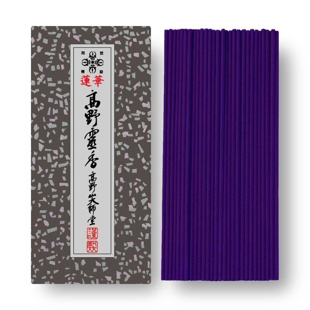 Koyasan Lotus Incense Sticks 75pcs 5.1in Sandalwood Agarwood Made in Japan