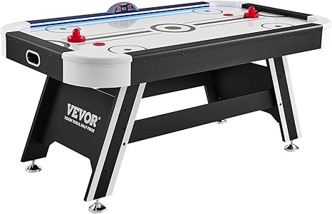 Air Hockey Table, 72" Indoor Hockey Table for Kids and Adults, LED Sports Hockey Game with 2 Pucks, 2 Pushers, and Electronic Score System, Arcade Gaming Set for Game Room Family Home
