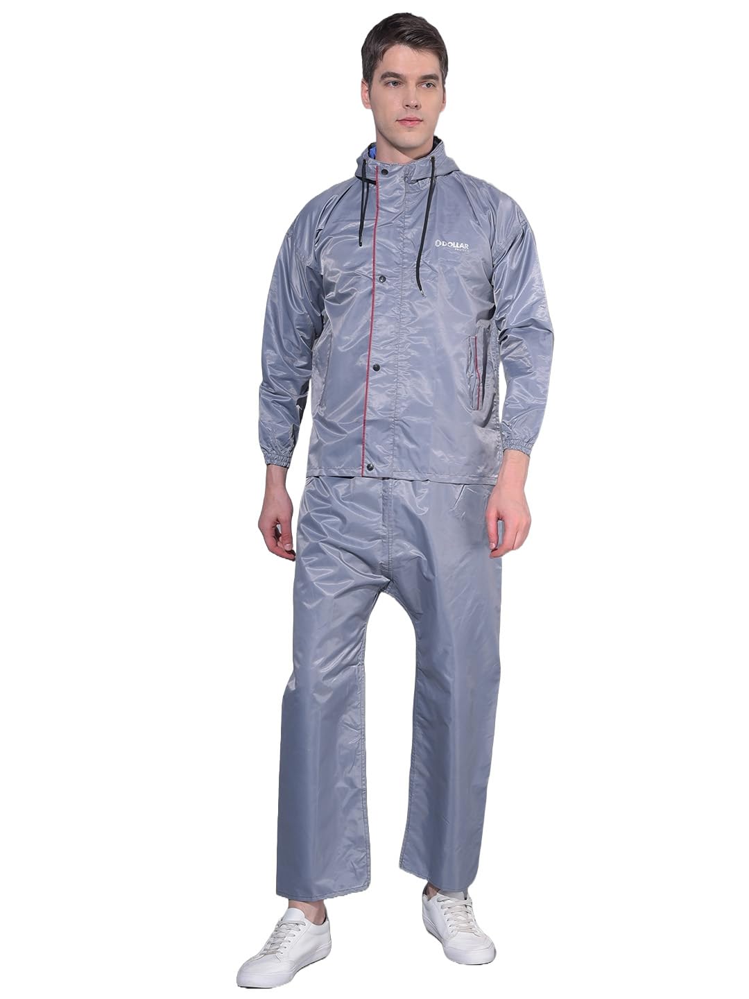 dollar Men's Waterproof PVC Raincoat Set | Zipper & Button Closure | Hood & Pocket | Full Sleeve Jacket Pant Rainwear Suit | Lightweight Leakproof Rain Protection for Outdoor, Biking, Riding-picture-14
