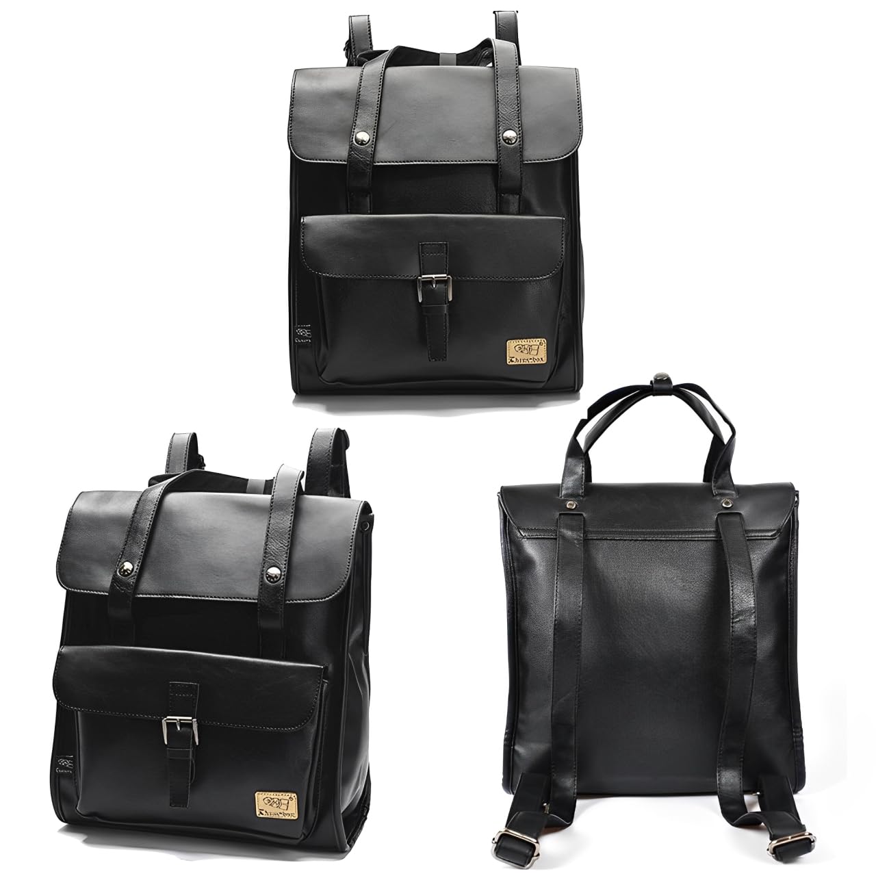 Retro skóra PU Vintage plecak turystyczny plecak dla kobiet i mężczyzn, torba na ramię na laptopa o przekątnej ekranu 13"