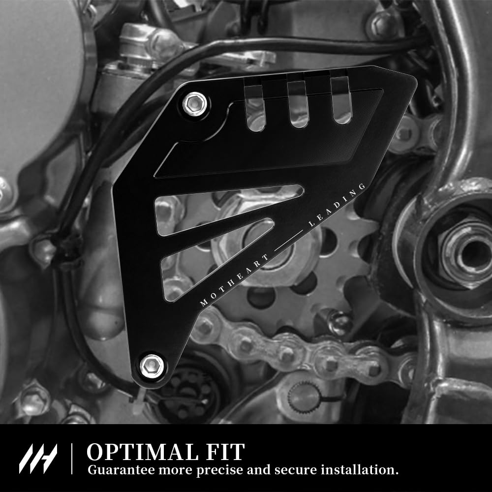 Motorrad-Vorderkettenscheiben-Schutz für DRZ 400SM 2005-2025 DRZ 400E/400S 2000-2025 Kettenschutz CNC-Aluminium drz 400e 400s Zubehör (Schwarz)