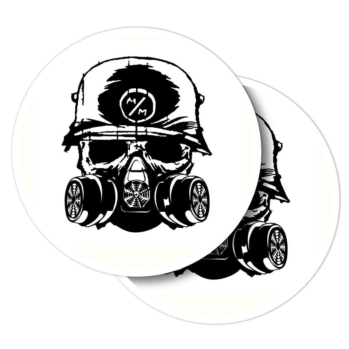 Vinyl Round Stickers (Set of 2) 25cm - Metal Mulisha Digital Artwork for Laptops, Tablets, Luggage, Scrap Booking, Fridges #56033