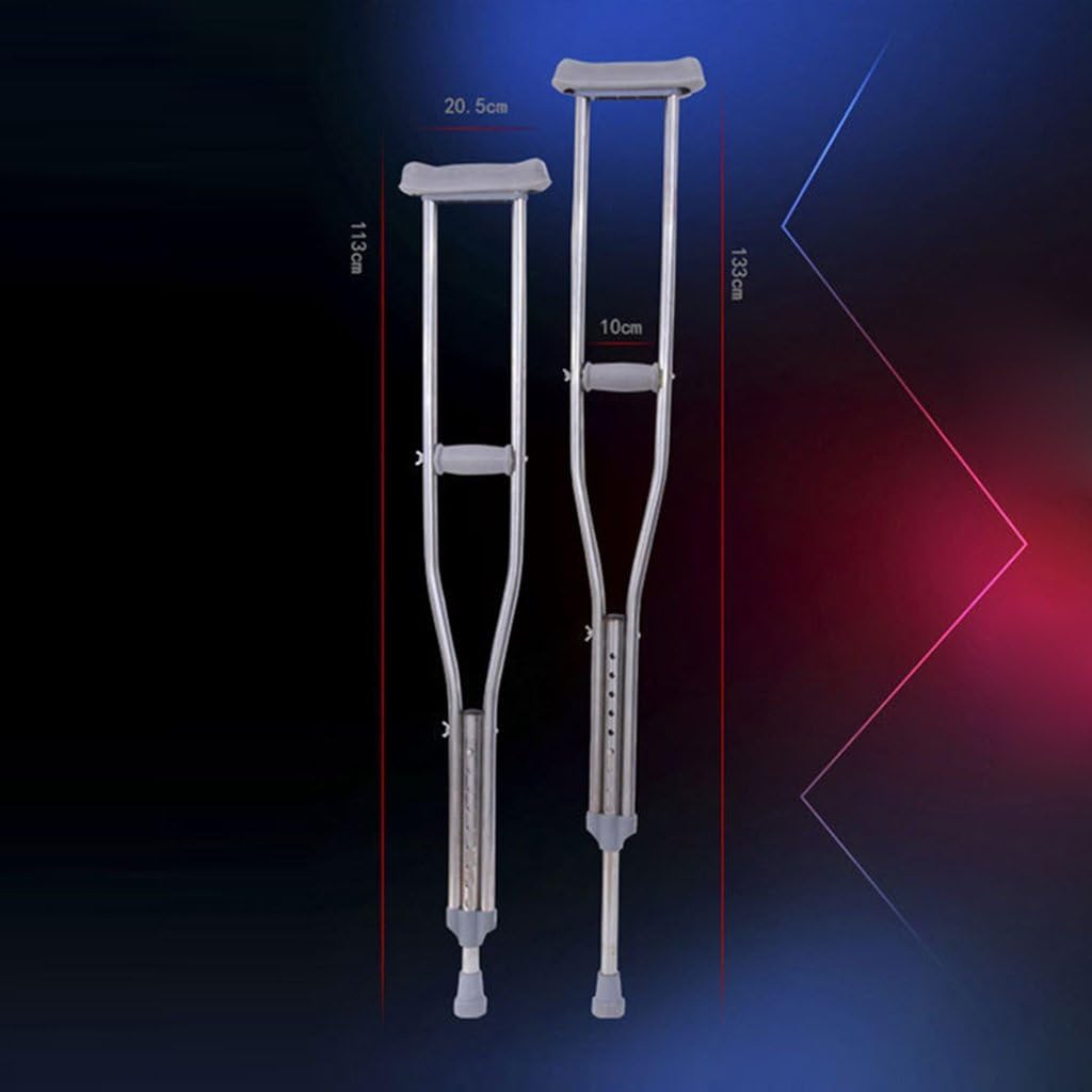 Crutches for Adults Underarm Crutches Crutch Aluminum Alloy Underarm Walking Stick Adjustable Adults and Children Elderly Fracture Thickened Double Crutches Great for Travel