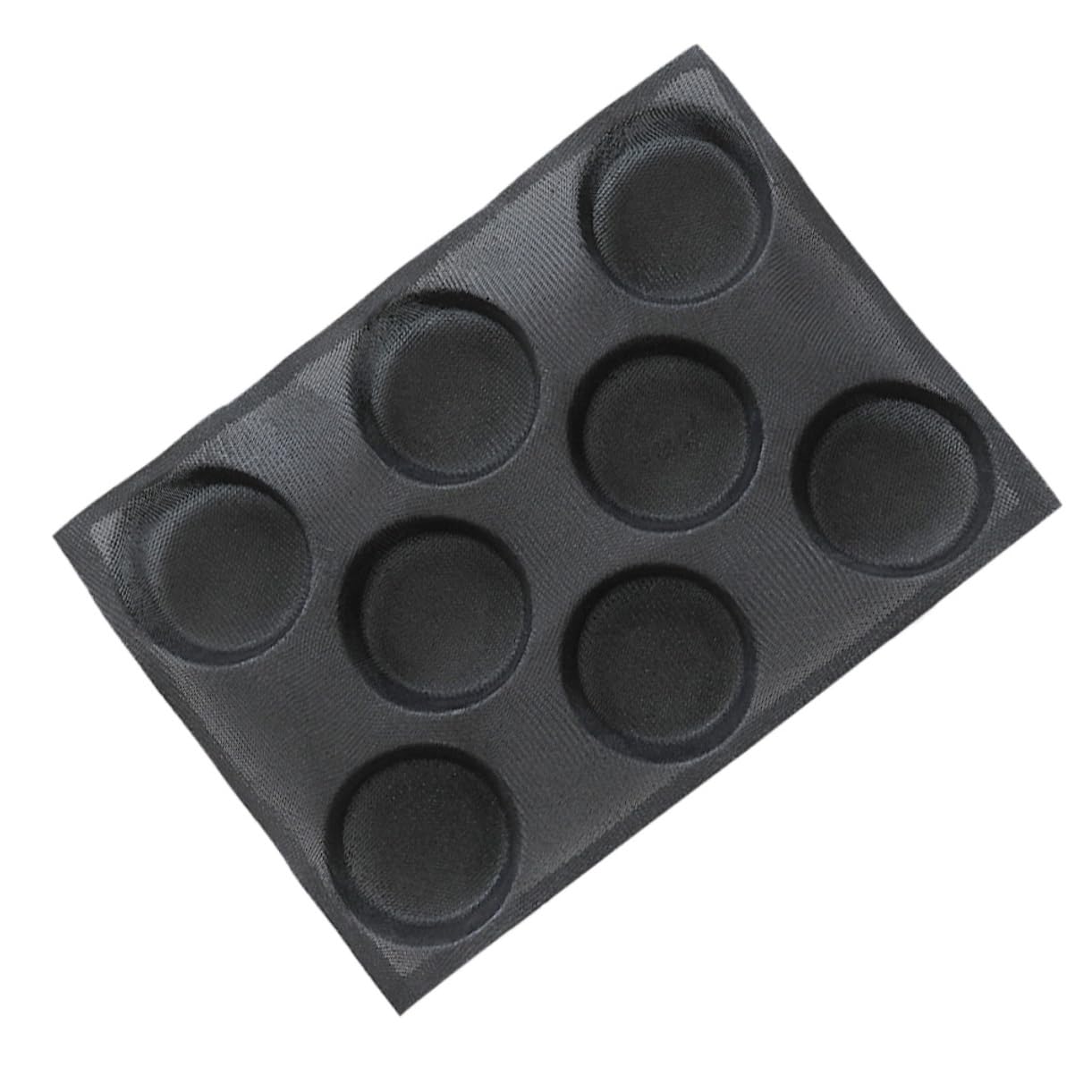 Cabilock 1pc Non-Stick Silicone Burger Reusable Baking Pan for Bread Cup Design for Home Kitchen Bakeries Black