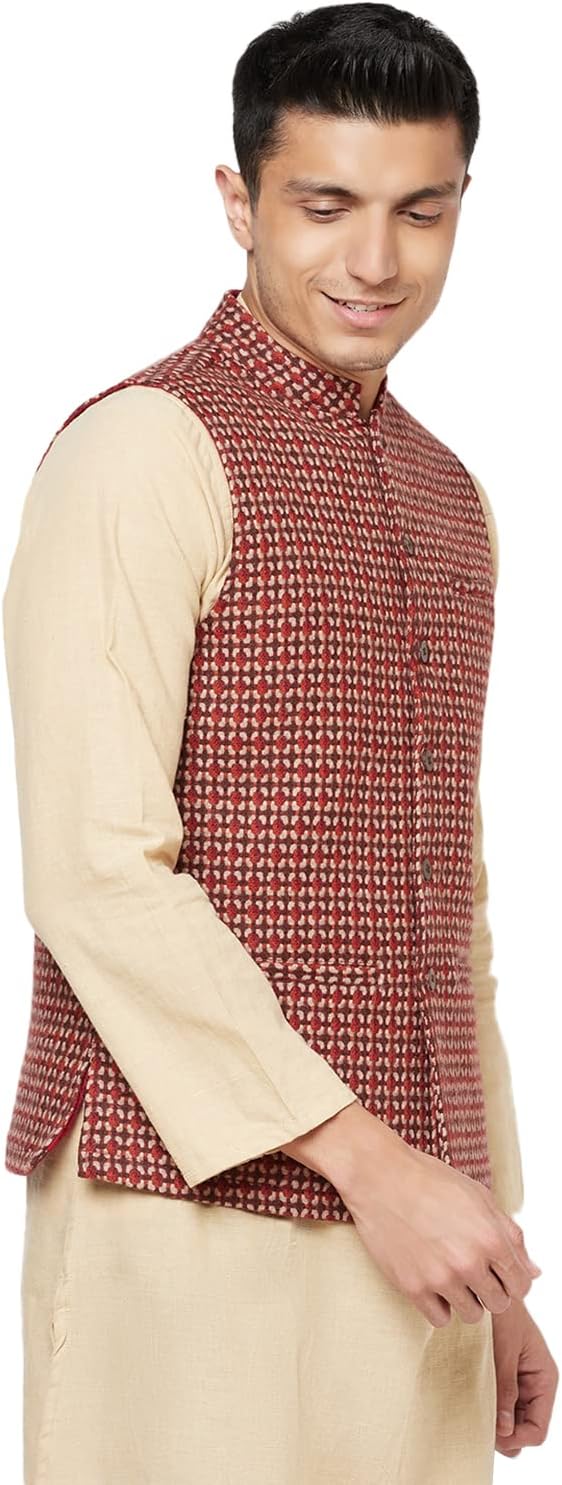 Men's Tweed Nehru Coat Wool