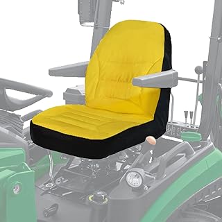 LP68694 Upgrade Compact Utility Tractors Seat Cover for John Deere 1025R & 2025R Tractor | Oxford 300D Fabric, Comfortable, Cushioned Seat, Vent Hole