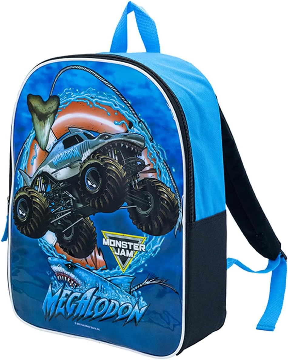 Monster Jam Backpack - Megalodon Monster Truck Backpack for Boys