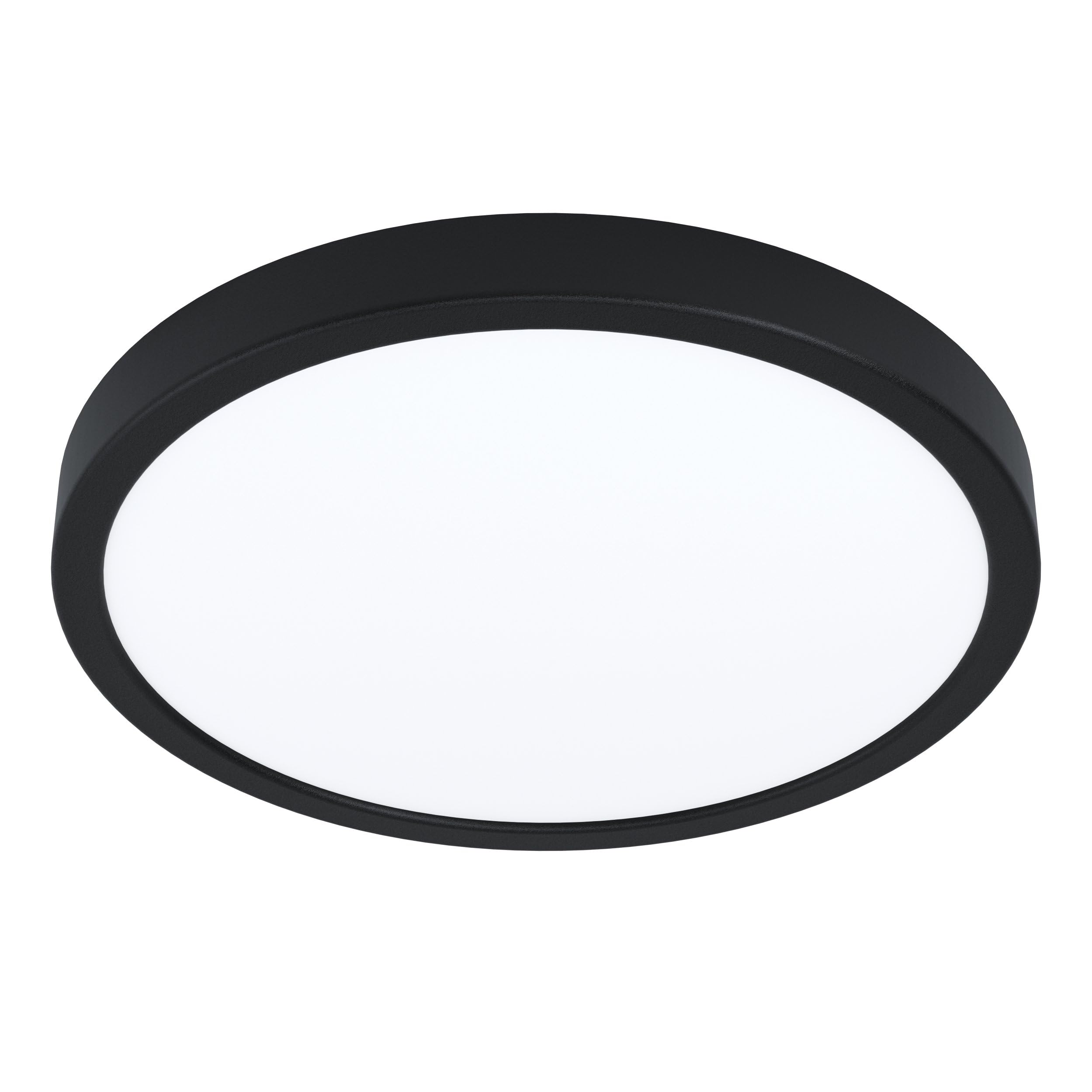 Eglo Connect.z Smart Home LED Ceiling Light Fueva-Z, Ø 11 inches, Zigbee Bathroom Lighting, app and Voice Control, White tunable Lights (Warm - Cool White), Black, IP44