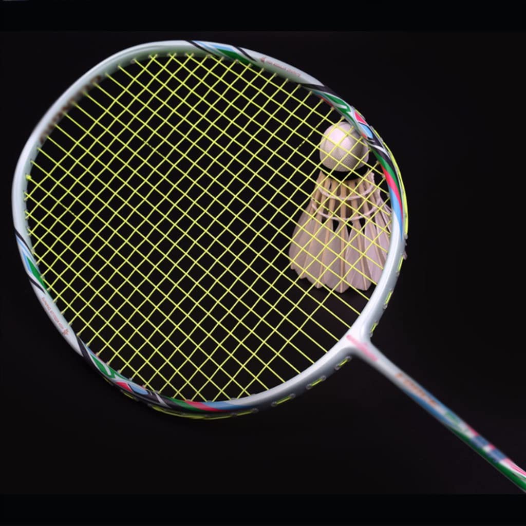 4U Smash Type Badminton Racket Carbon Fiber 32 Pounds Offensive Single Shot for Adults
