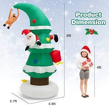 Amazon.com: COSTWAY 8 FT Inflatable Christmas Tree with