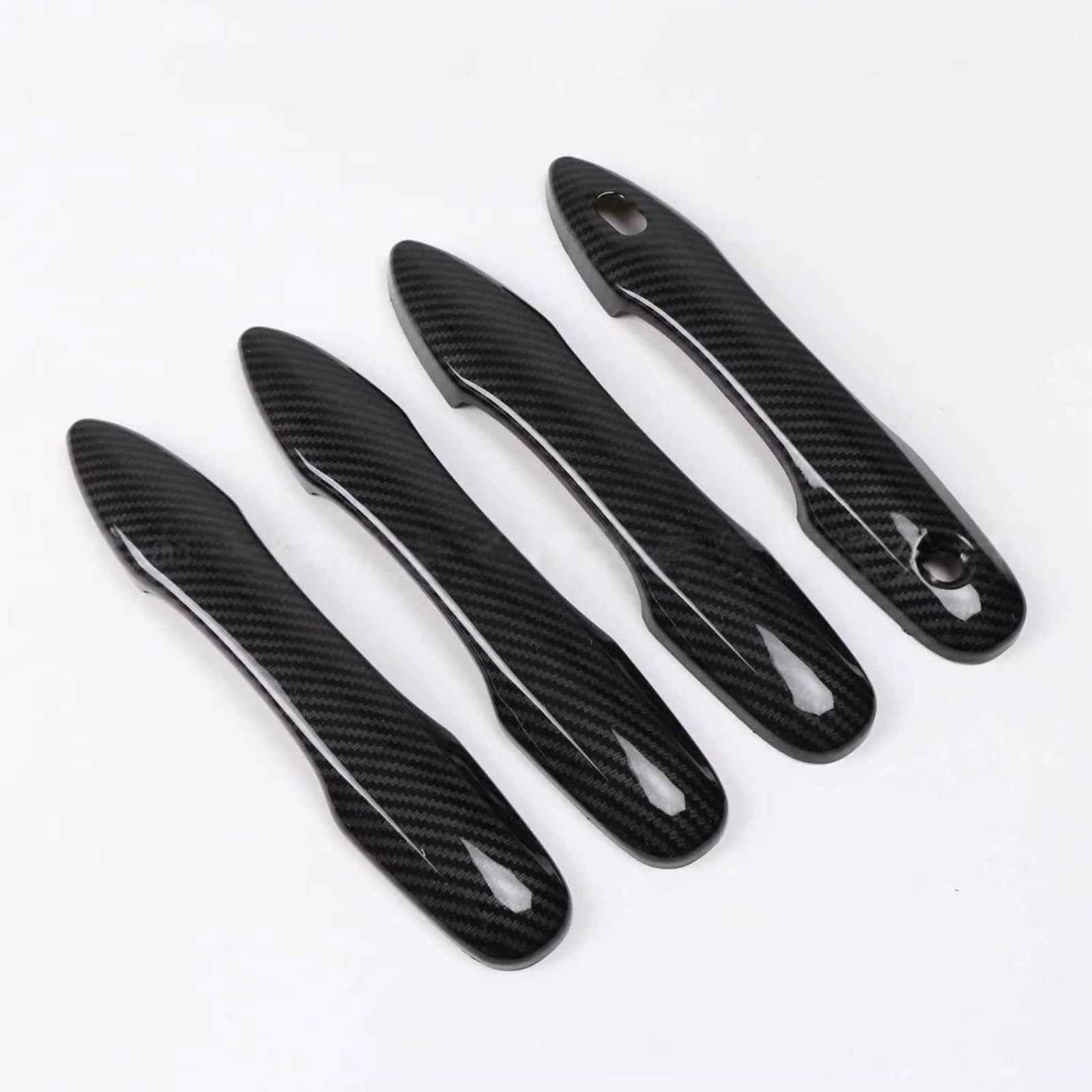 Qdzvalumv Carbon Fibe Car Door Handles Cover Shell Compatible With Toyota For Corolla 2019-2023 Car Exterior Door Handle Sticker Decoration Outer Modification Trim Set(Carbon Fibe)