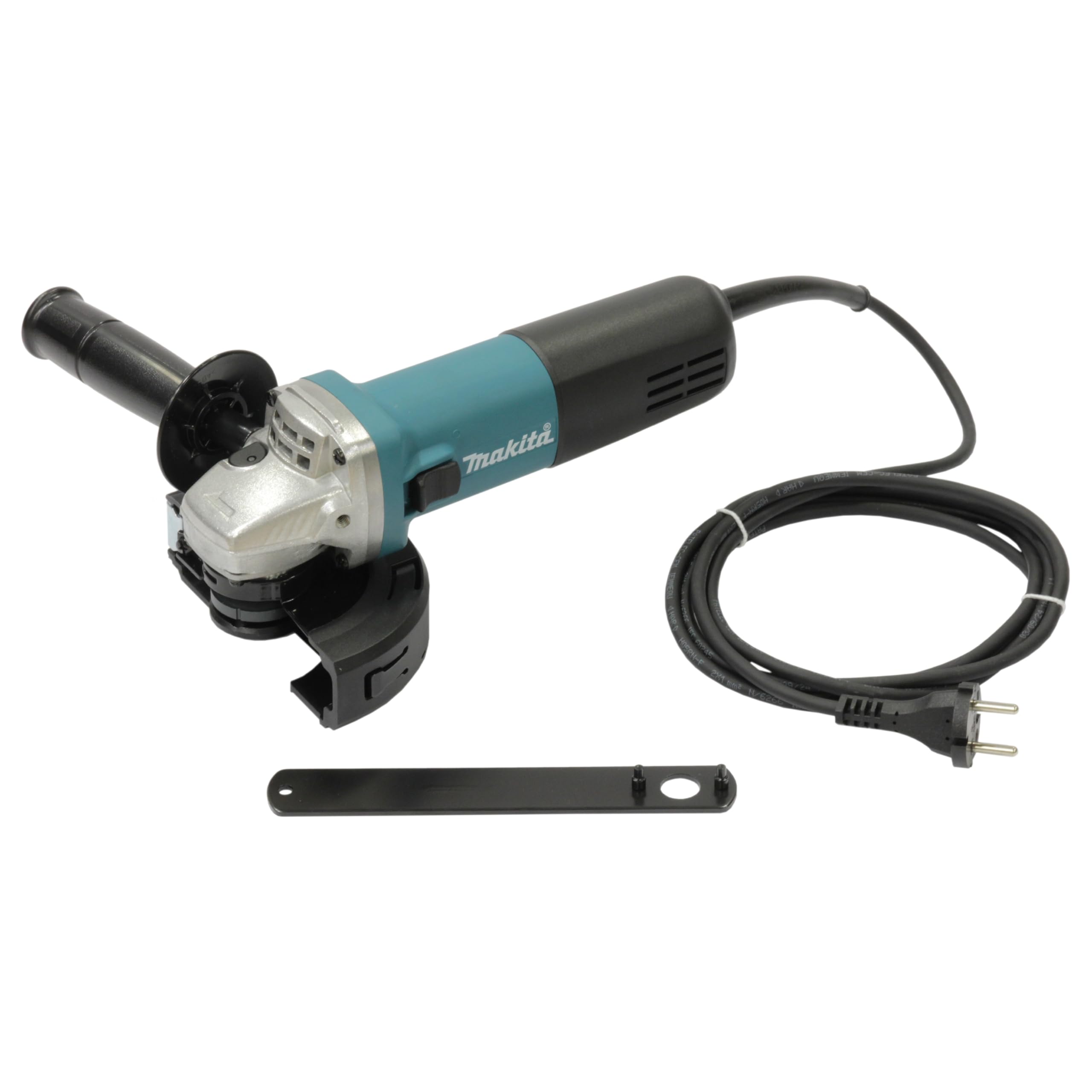 Makita 9558HNRZ - Amoladora angular de 125 mm de diámetro, 840 W de potencia, con cubierta protectora y cable de alimentación