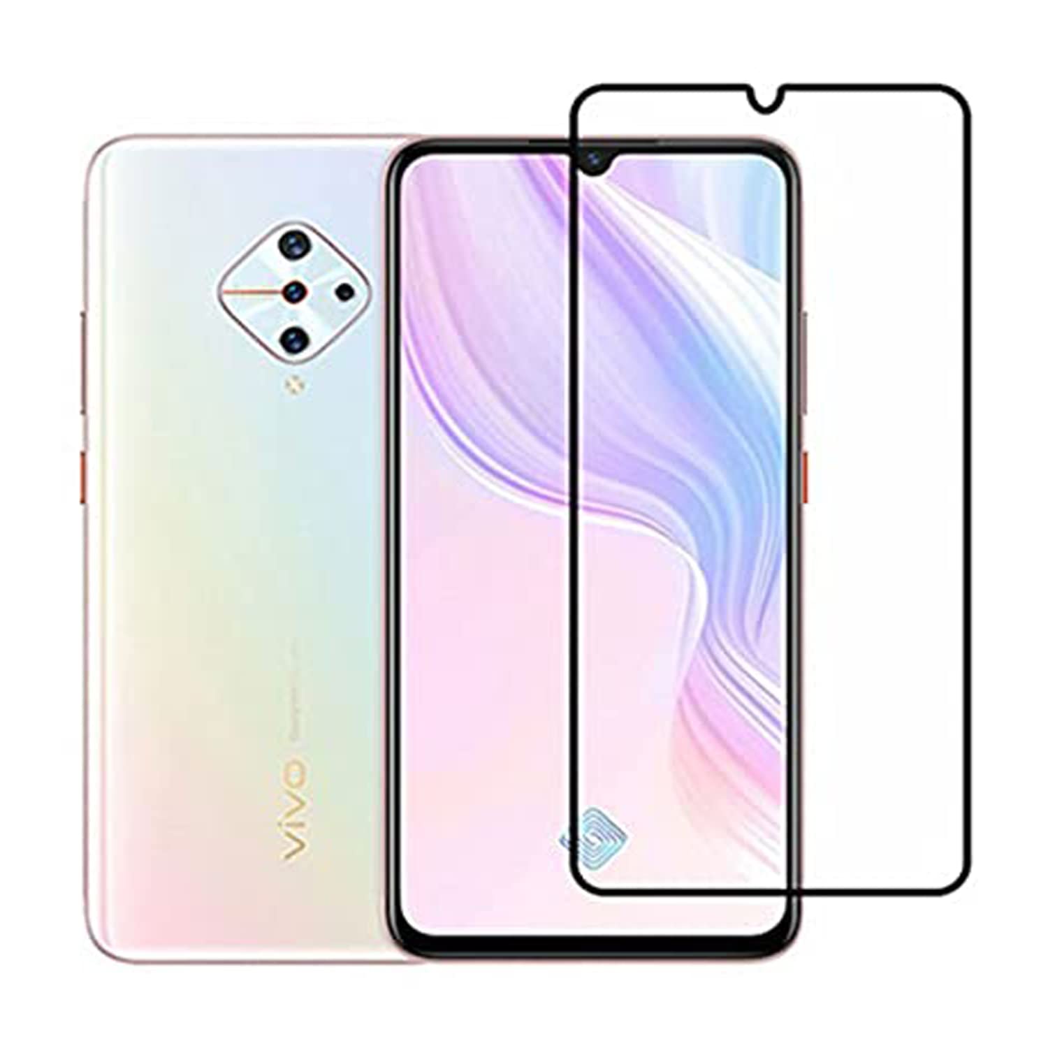 Ctel VIVO Y9S FULL TEMPERED GLASS 11D, Ultra clear, Zero Bubbles, Sensitive touch,9H Hardness, Anti-Scratch, Anti oil Stains & Full Glue Tempered Mobile Screen protector for VIVO Y9S