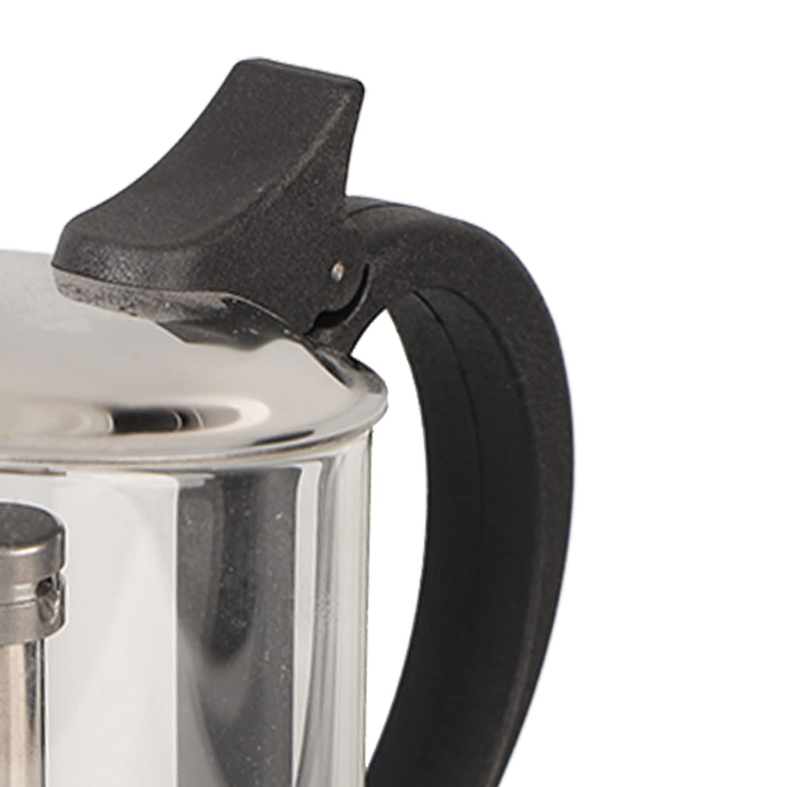 Caffettiera in Vetro, Caffettiera per 4 Tazze Caffettiera Italiana in Vetro e Acciaio Inossidabile Piano Cottura Caffettiera per Fornelli a Induzione, Ceramica, a Gas Ed Elettrici