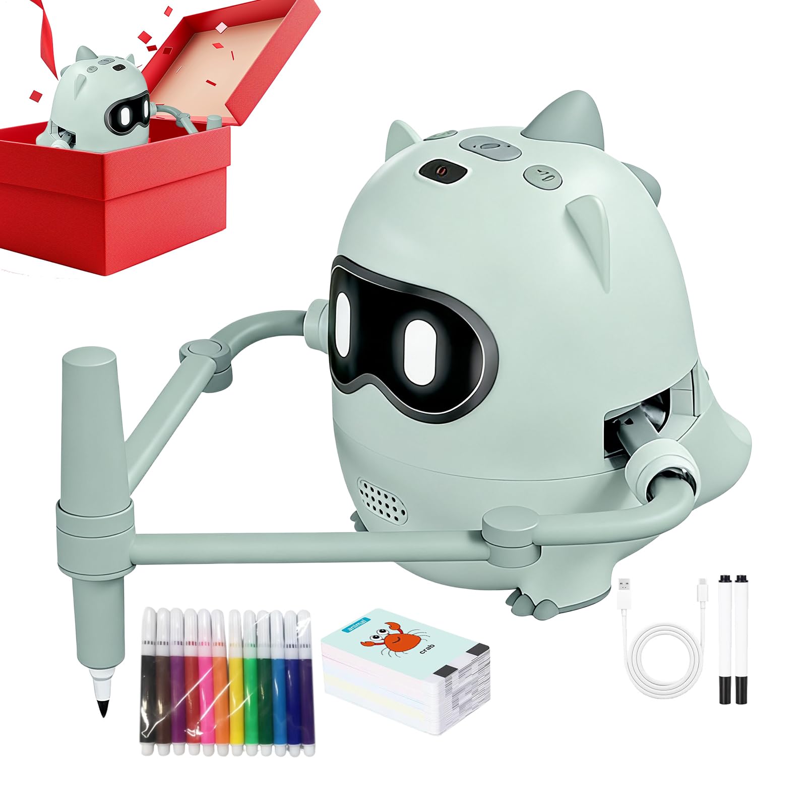 Robot Do Rysowania Dla Dzieci Interaktywne Inteligentne Zabawki Edukacyjne | Projektor Śladów Dla Dzieci Na Przyjęcia Klasę Sztukę Kwiaty Jesień Dom Park Czas Rodziny W Plenerze