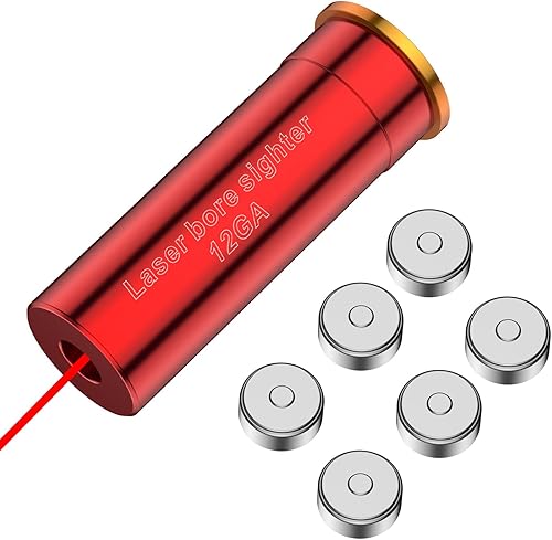 2239mm 6.5mm12GA Bore Sight Bore Sighter Red Laser Zeroing Boresighter Red Dot Bore Sighter with Batteries