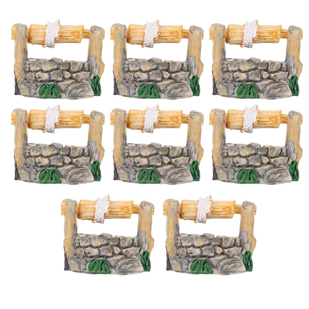 Figurines miniatures de puits d'eau BESPORTBLE pour enrichir un décor de jardin vide