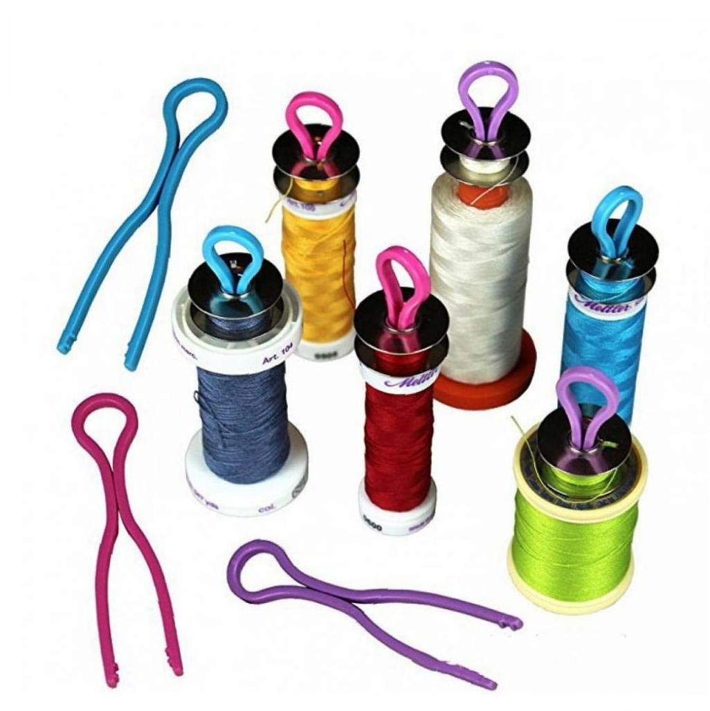 AMOYER 20pcs Bobbin Buddies Colorful Bobbin Thread Holders Thread Buddies Clips Sewing Machine Accessories Random Color