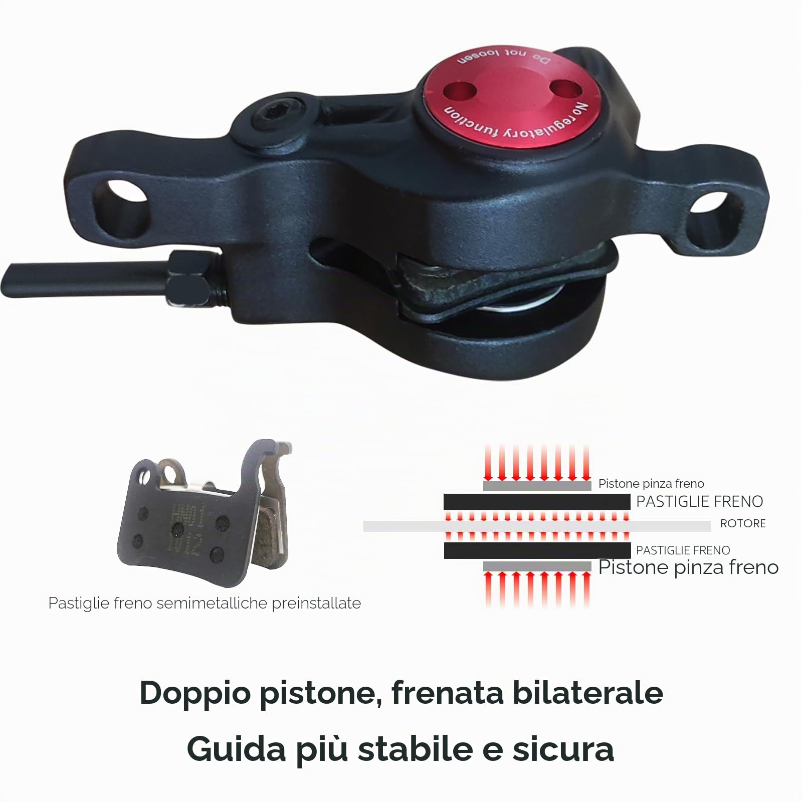 JFOYH Zoom Kit Freni Idraulici per eBike – Sensore Cut-off 2/3 Pin Impermeabile, Leve e Pinze Pre-Riempite, Rotori da 160 mm, Installazione Facile per Bici Elettriche
