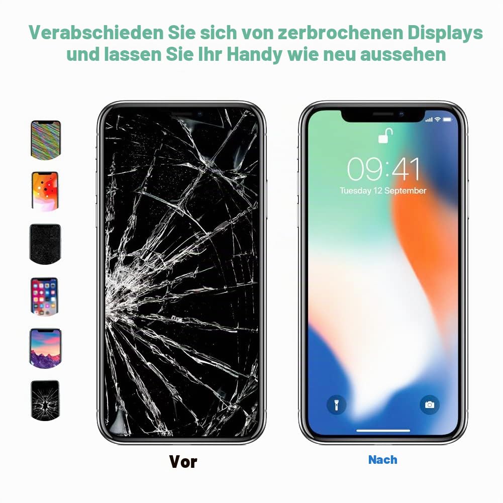EFAITHFIX für iPhone XS Display OLED Ersatz Bildschirm 5,8" Full HD 3D Touchscreen Digitalisierer mit Reparaturset, Wasserfester Klebstoff und Gehärtetes Glas Für Modelle A1865/A1901/A1902