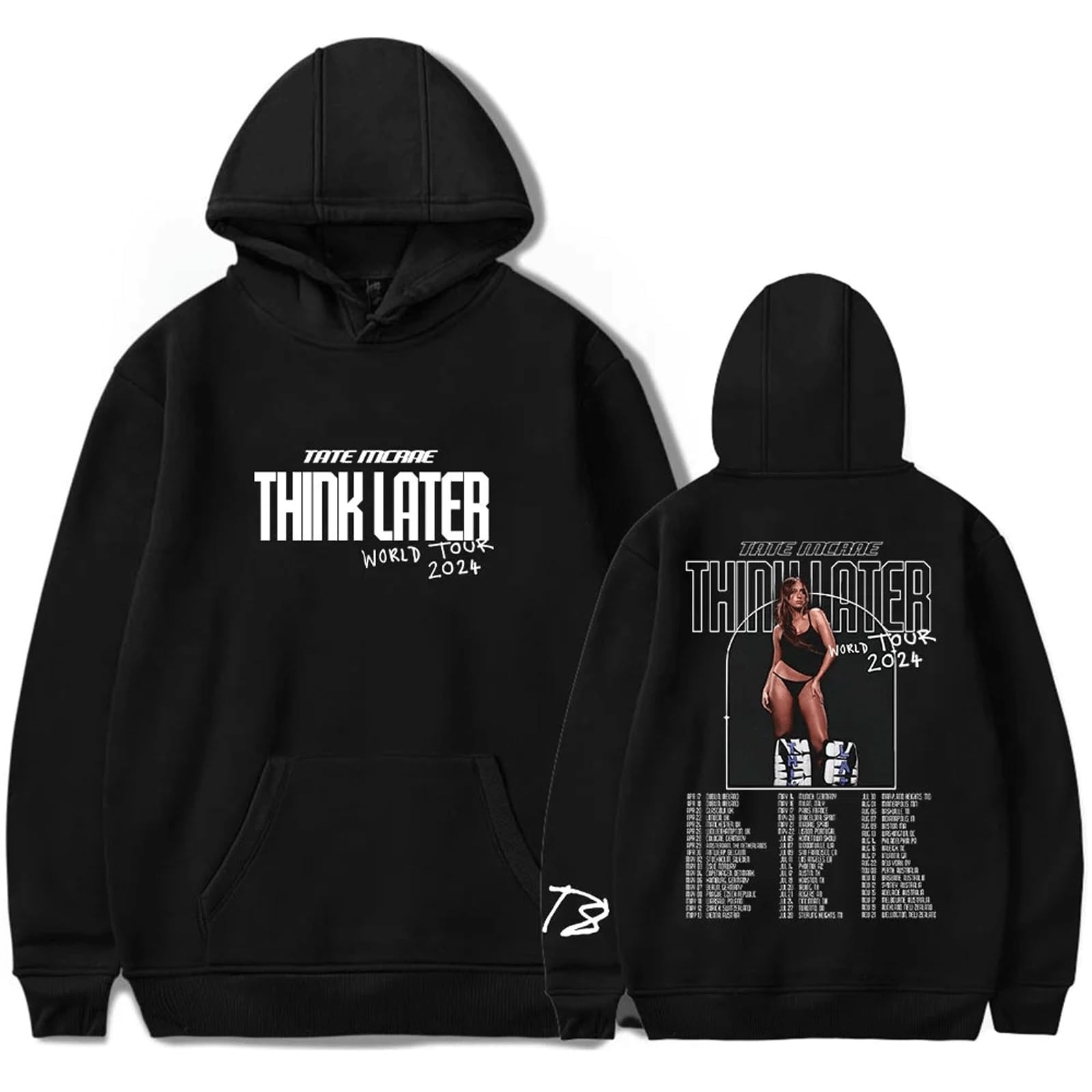 テイトマクレー TATE McRAE T8 ワールドツアー 2024 スウェット Preside Tate McRae Merch Think Later World Tour Hoodie 2D Fashion