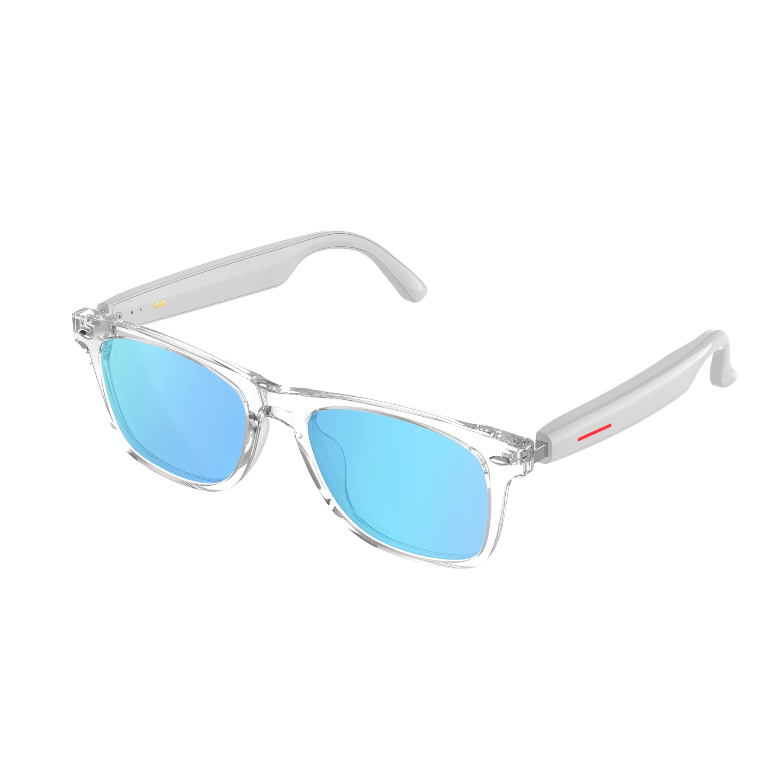 E13-C Smart Glasses for Men Women BT Call Voice Assistant IP65 Waterproof Anti-Blue UV Sunglasses Drive E13 Intelligent Glasses (E13-C Sunglass Transparent White ice-Blue)-image-39