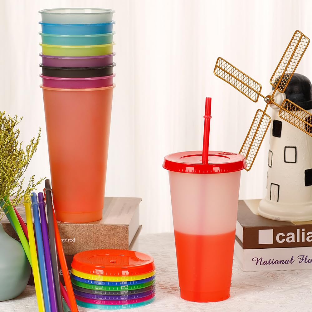 Gobelet Couvercle Paquet De 10 Gobelets En Plastique Réutilisables