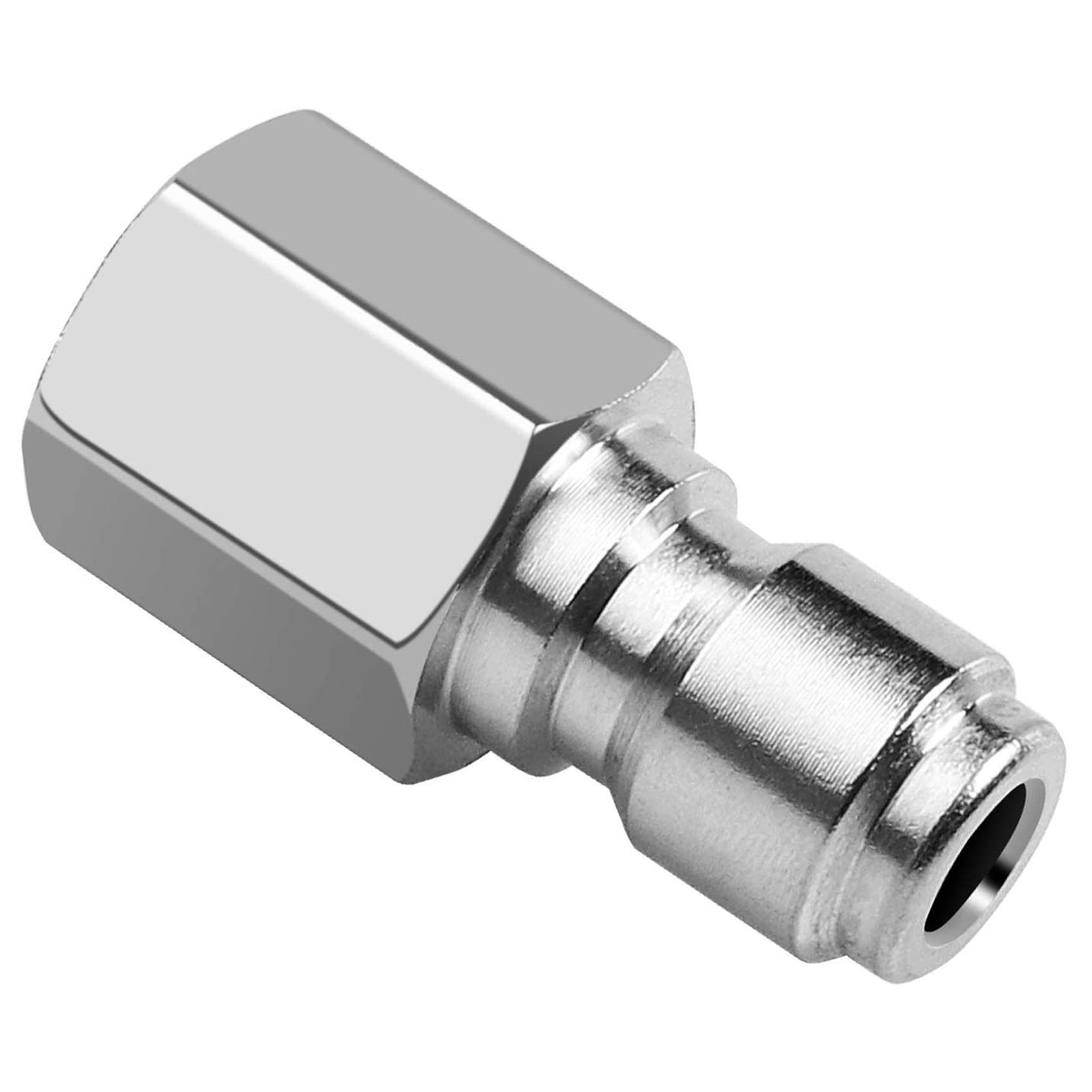 Kit 4 Raccordi Rapidi Inox NPT 3/8 Pollici Maschio/Femmina Per Idropulitrice - Speed-autoparts-usa